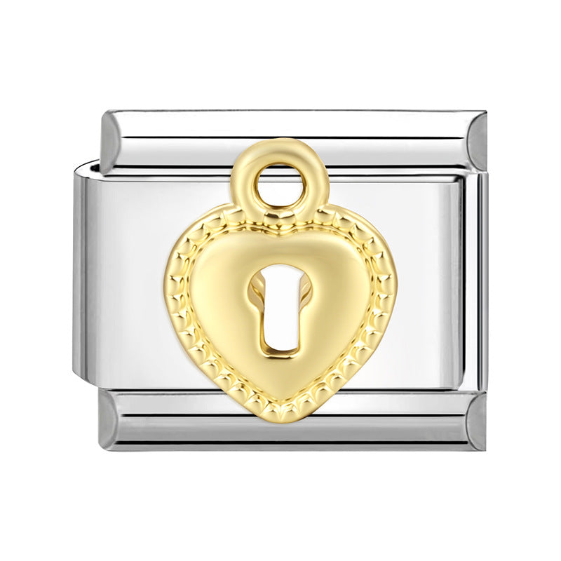 Wholesale Italian Charm Bracelet 9mm DIY Splicing Cute Creative Stainless Steel Composable Bracelet