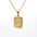 Wholesale  18K gold square brand stainless steel letter pendant necklace