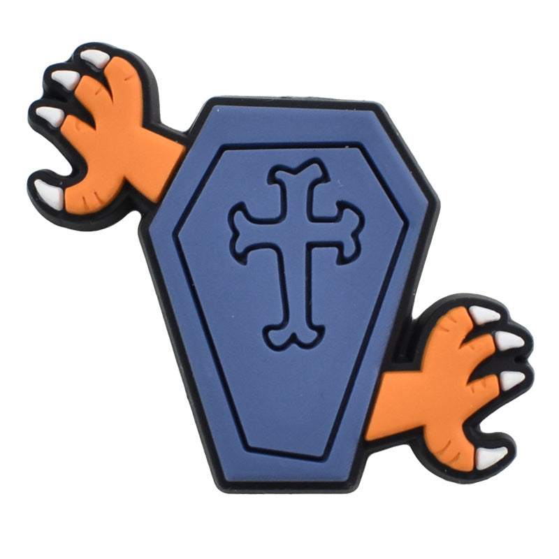 Wholesale Random 100pcs Halloween PVC Soft Rubber Shoe Buckle Decoration ACC-SC-RYY068