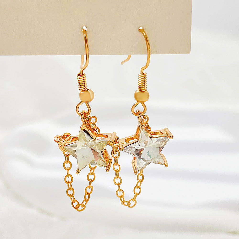 Wholesale vintage distressed star sun moon pendant earrings