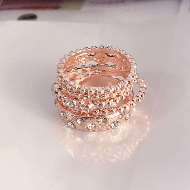 Wholesale Alloy geometric retro ring