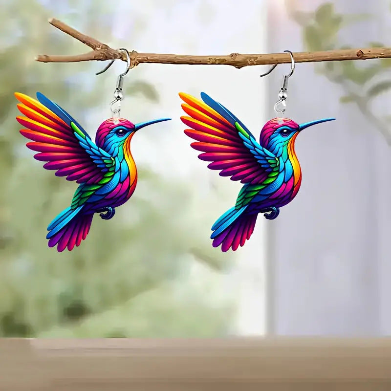 Wholesale  colorful bird acrylic earrings