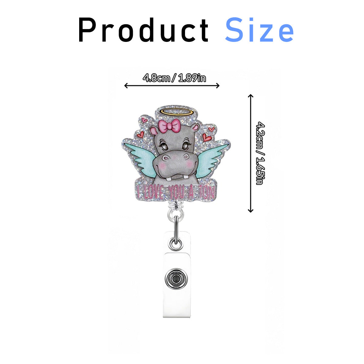 Wholesale retractable acrylic Valentine' s Day Badge Reels