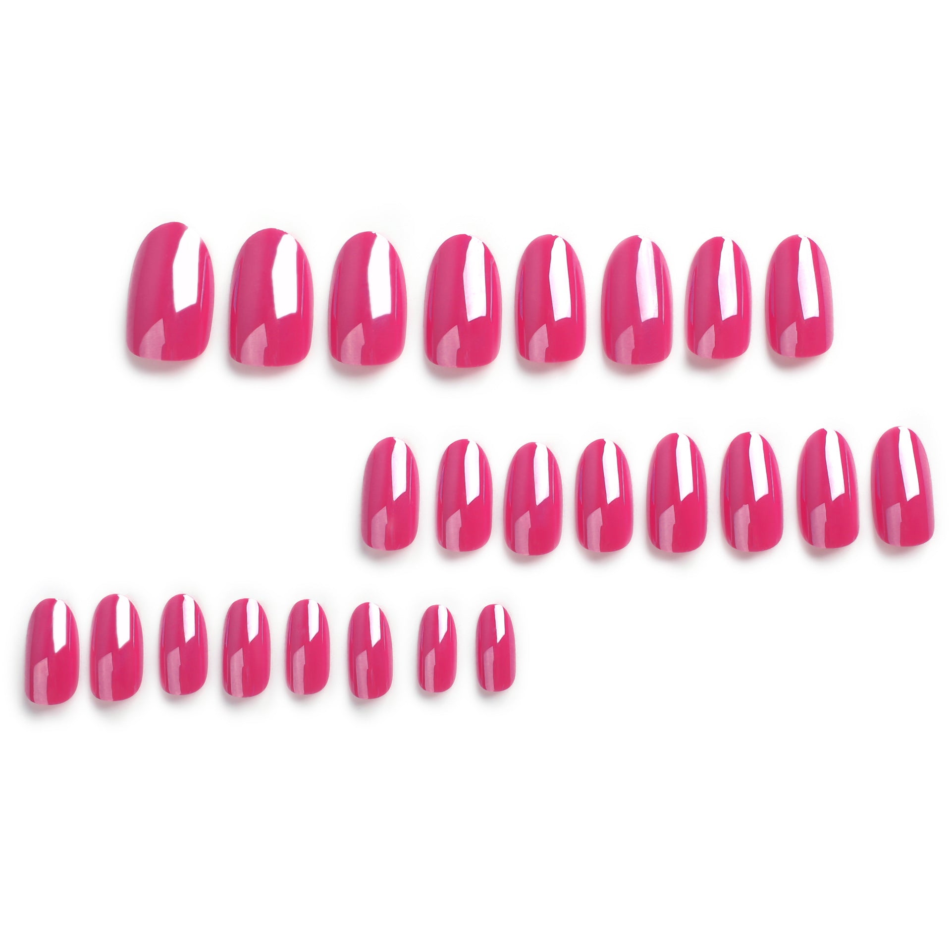 Wholesale 24 Pieces/box Rose Red Laser Press-on Nails Kits Nail Stickers ACC-NS-LeFan042