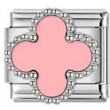 Wholesale Italian Charm Modules Four Leaf Clover for Bracelet Making Jewelry Accessory ACCVIP