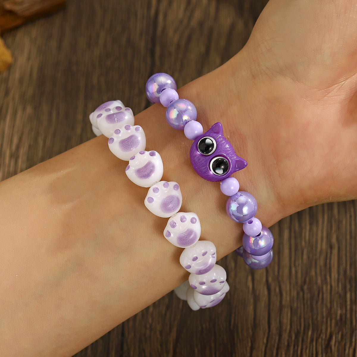 Wholesale cute cat claw bracelet set