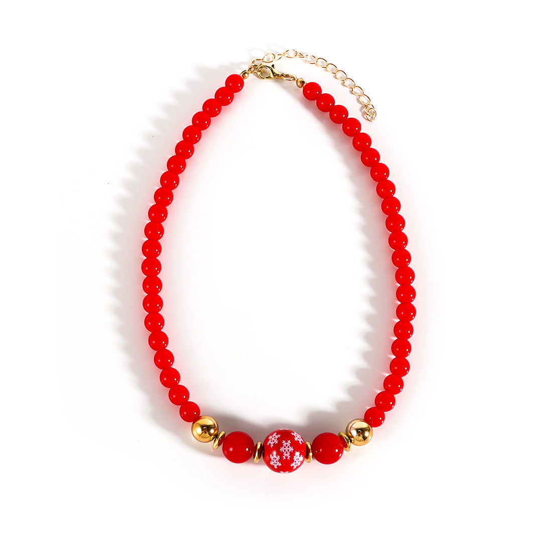 Wholesale Christmas Necklace  Chain Red Green White Beaded Necklaces