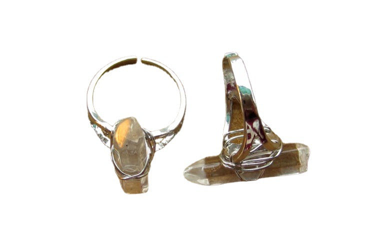 Wholesale exaggerated white crystal stone  ring