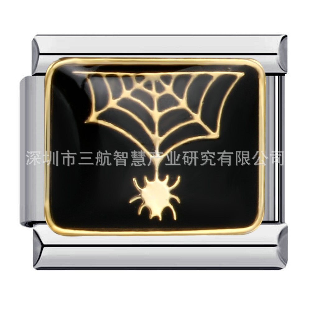 Pulsera de encanto italiano de 5 piezas al por mayor de 9 mm empalme de bricolaje lindo pulsera compuesta de acero inoxidable creativo