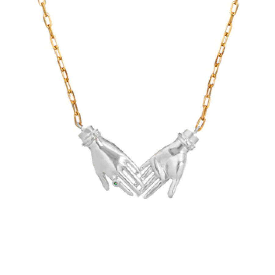 Wholesale Palm Eye Evil Eye Necklace Clavicle Chain Gold Plated Necklace ACC-NE-JP014