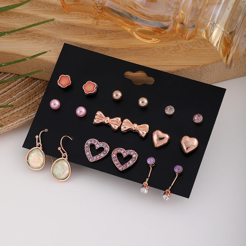 Wholesale Alloy 9 pairs/ set earrings set