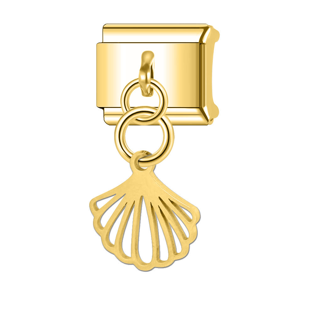 Wholesale Italian Charm Bracelet 9mm DIY Splicing Turtle Shell Stainless Steel Composable Bracelet