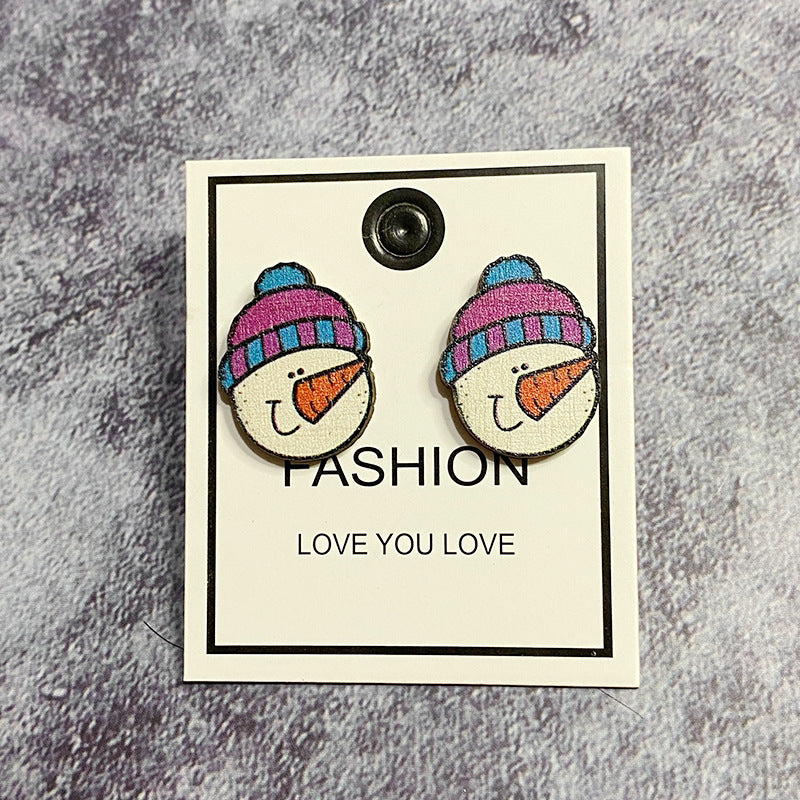 Wholesale Christmas Wood Earrings ACC-ES-XinChuan071