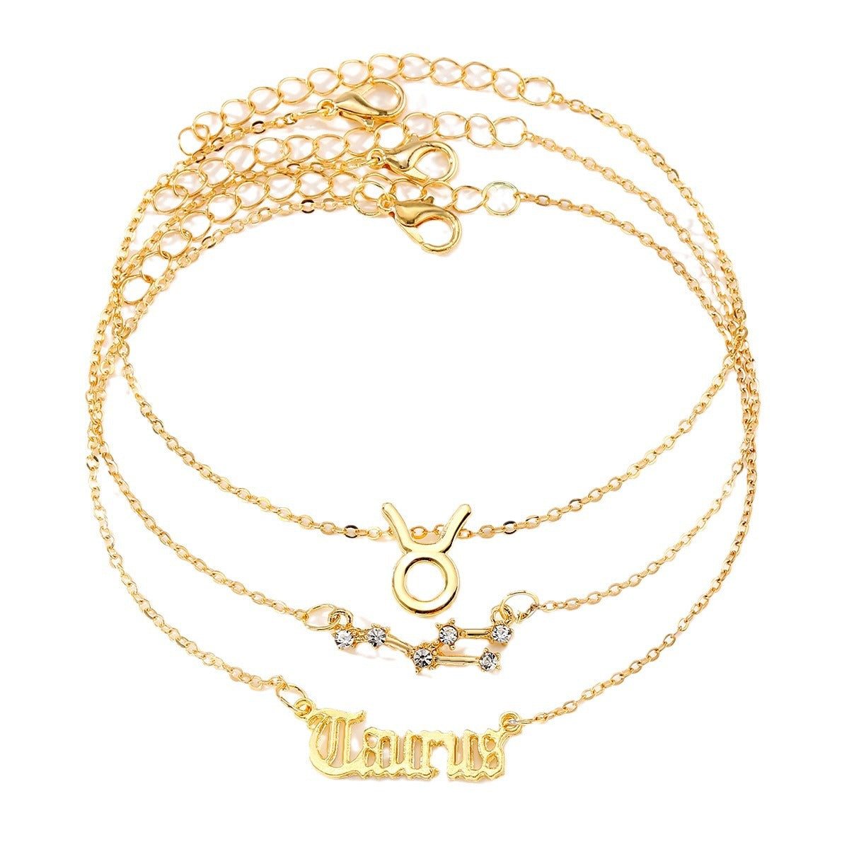 Wholesale 12-constellation alloy anklet r 12-star gold diamond-encrusted anklet