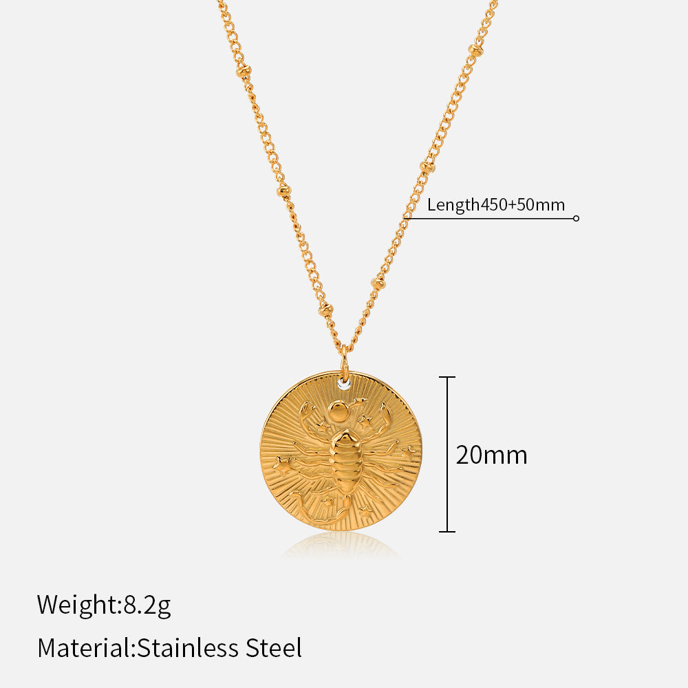 Wholesale Twelve Constellations Stainless Steel Necklace
