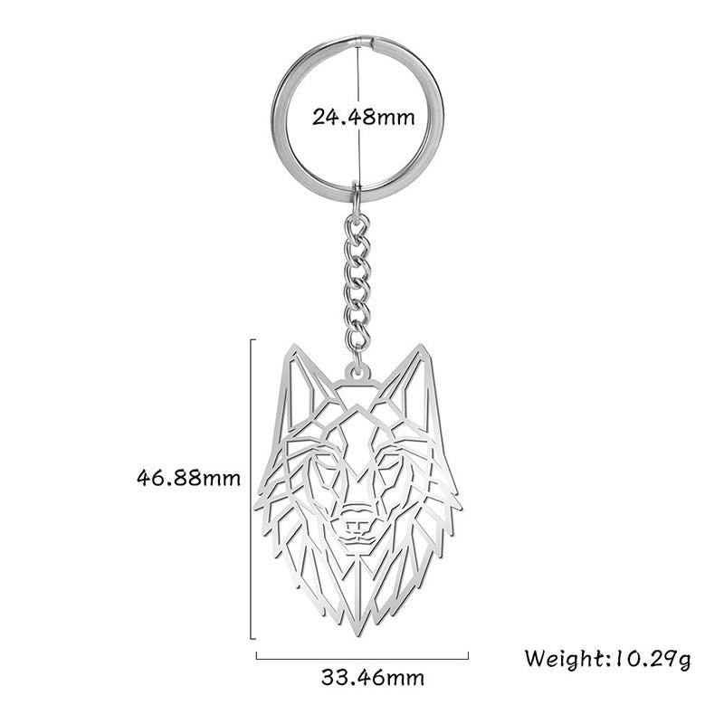 Wholesale 304 Stainless Steel Hollow Animal Pendant Hip Hop Keychain ACC-KC-GeXiang001