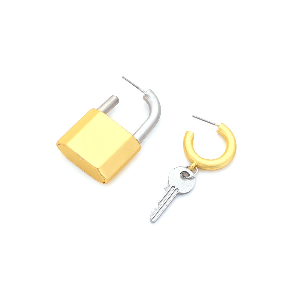 Wholesale Key and Lock Metal Earrings ACC-ES-ManY001