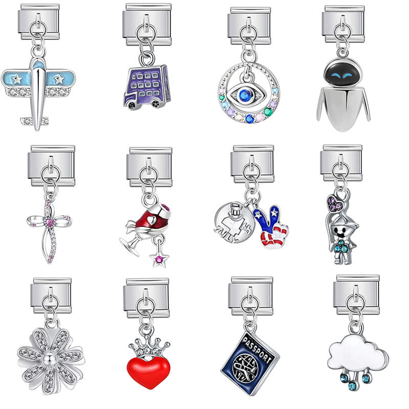 Wholesale Cartoon Mechanical Module Pendant - Stainless Steel DIY Fashion Accessory for Gift or Boutique Resale