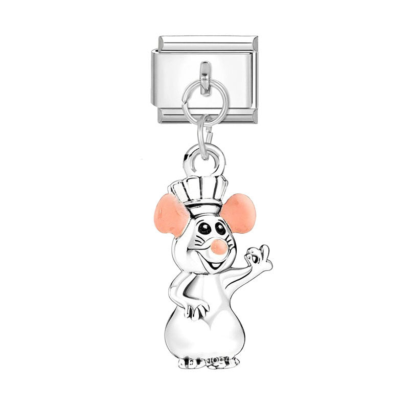 Wholesale Silver Cartoon Modular DIY Charm Bracelet Fashion Jewelry Accessory for Resale