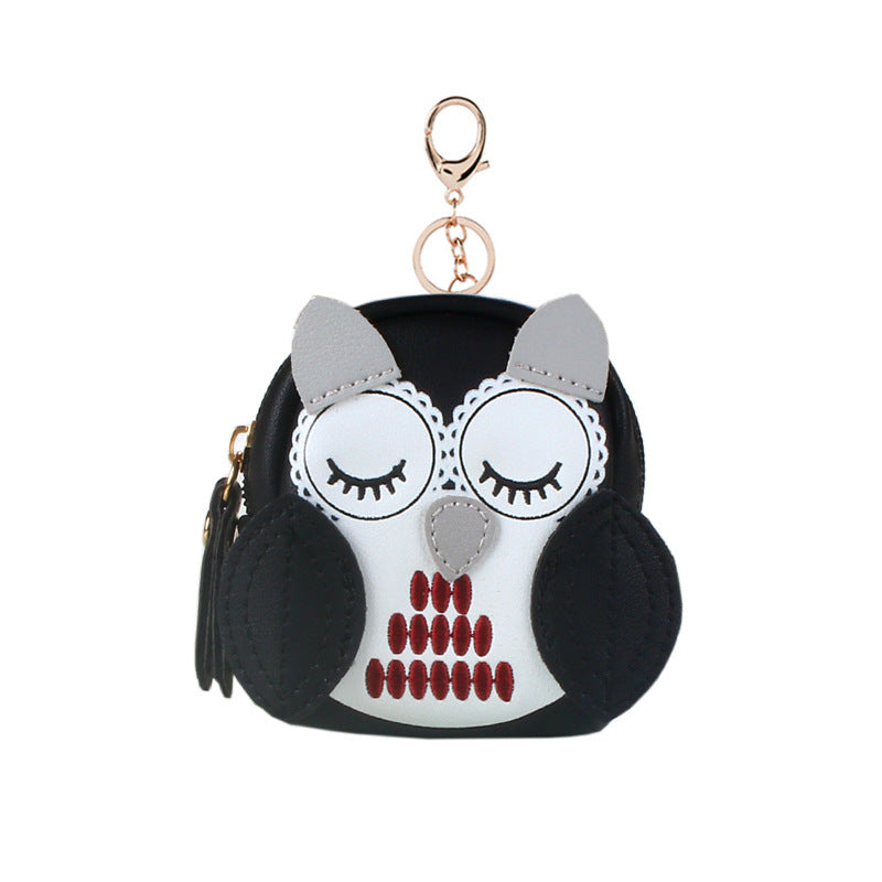 Wholesale Cute Key Bag Owl Coin Purse Mini School Bag Car Key Chain Keychain Wallet ACC-KC-YouTu003
