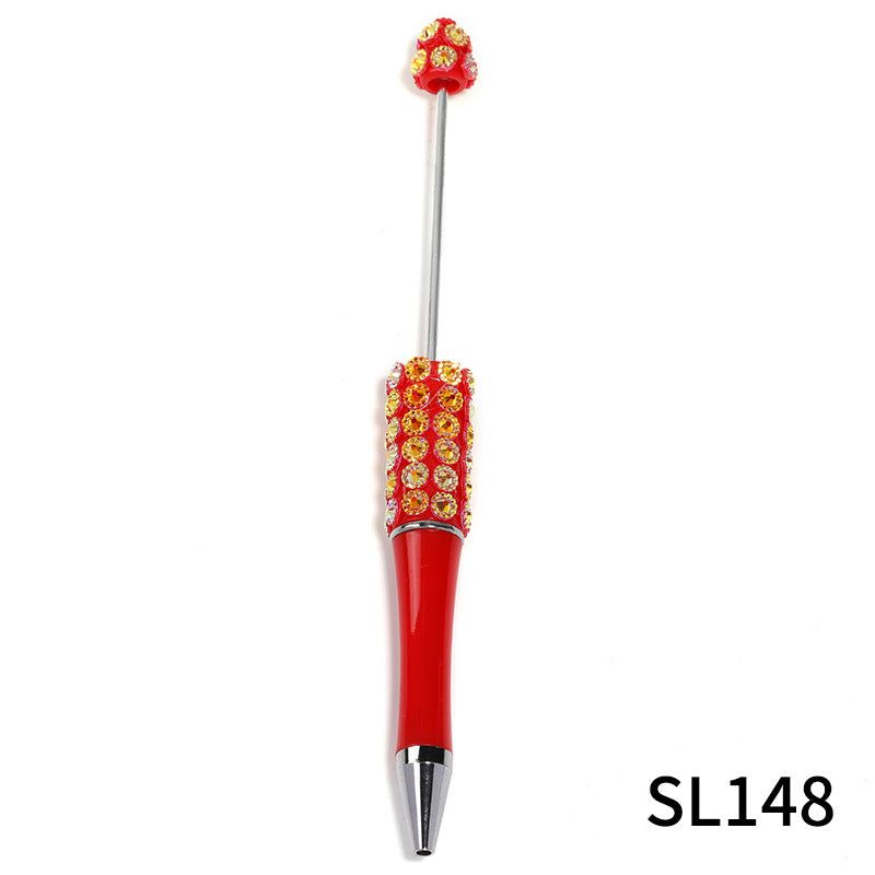 Wholesale 10pcs Beadable Pens Colorful Resin Diamond Plastic DIY Beaded Pen ACC-PN-BLG002