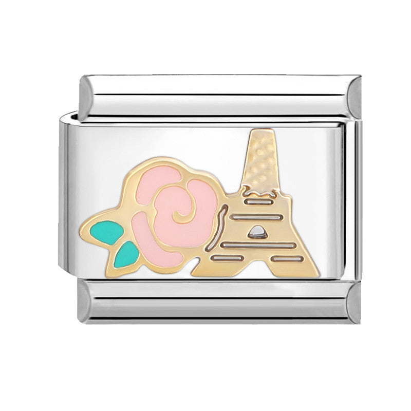 Wholesale Italian module handmade module creative DIY pink Charms