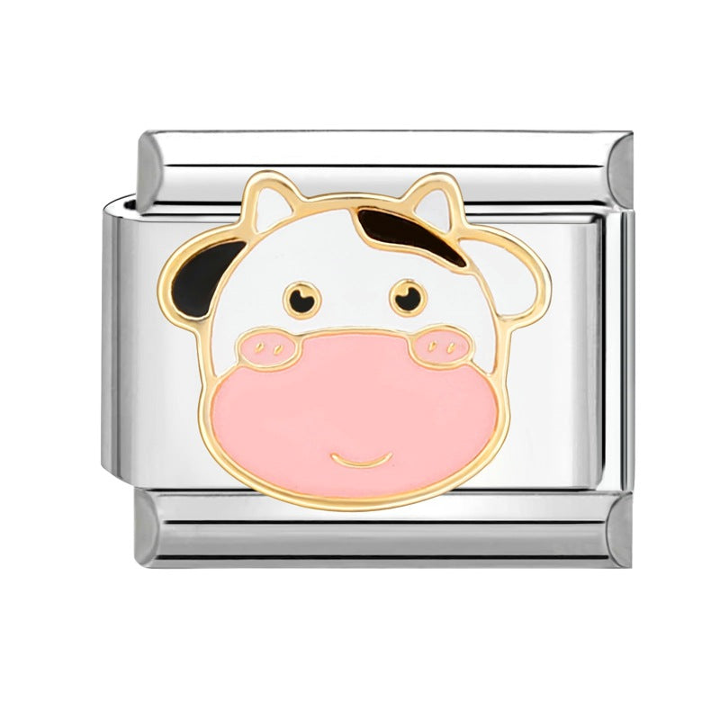 Wholesale Italian Charm Bracelet 9mm DIY Splicing Removable Titanium Steel Composable Bracelet