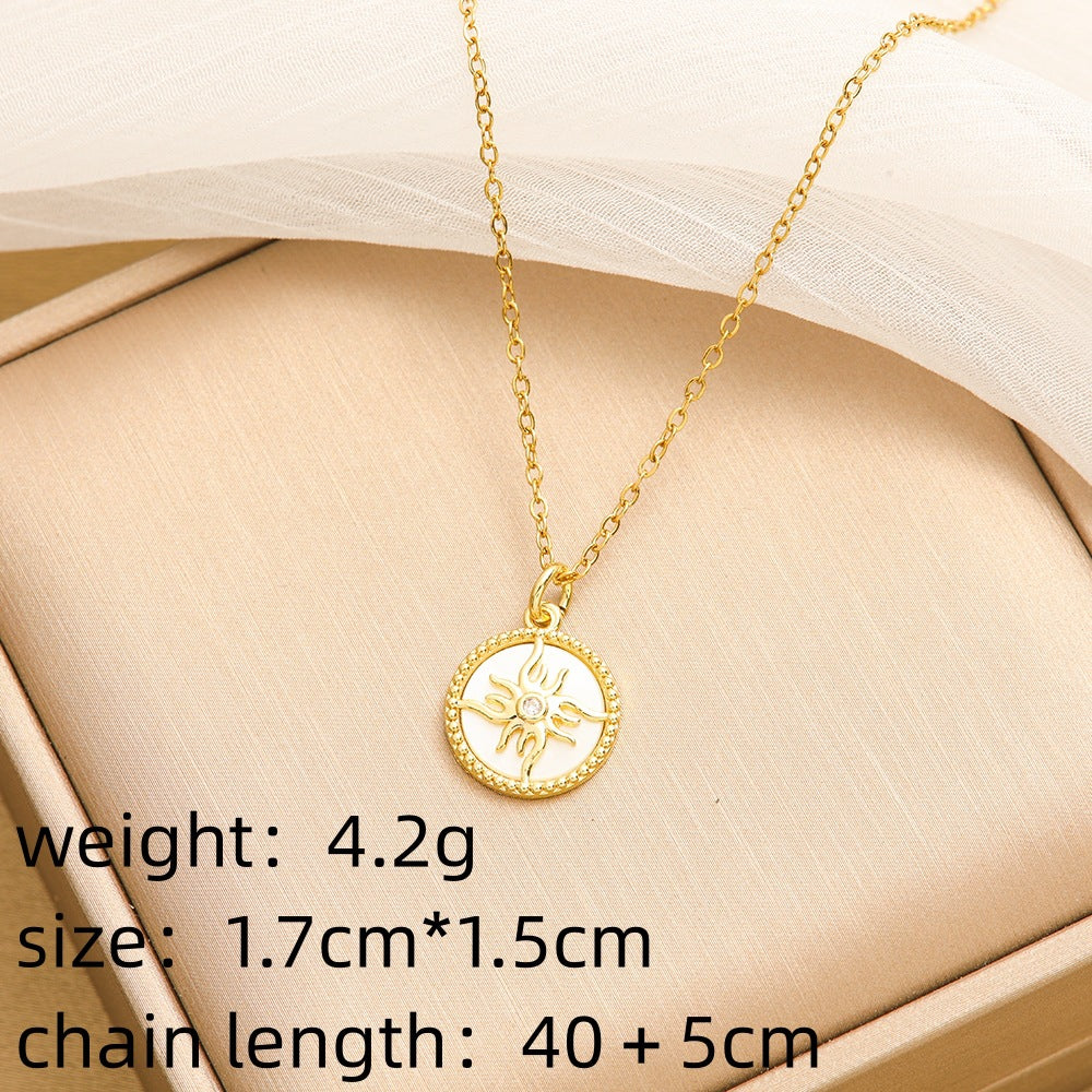 Wholesale Geometric Light Luxury Titanium Steel Clavicle Necklace Women' s Jewelry Accessory Gift