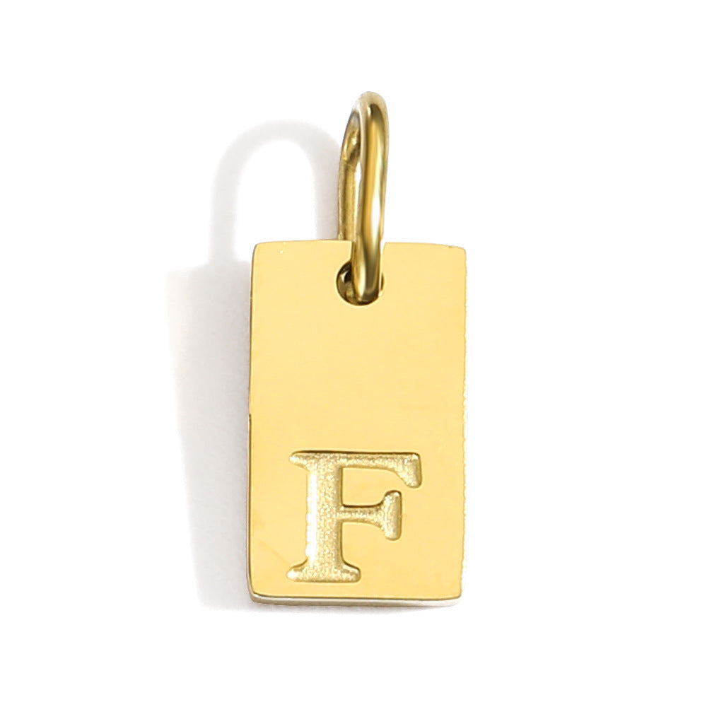 Wholesale Stainless steel birthday stone letter pendant