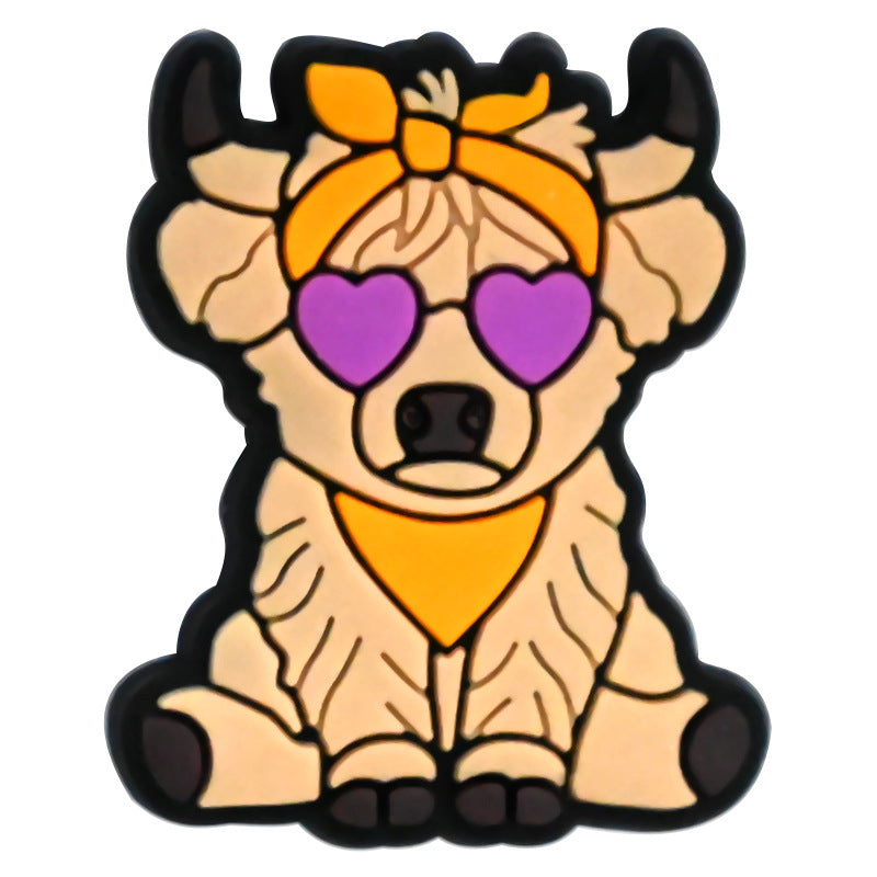 Wholesale Random 100pcs Scottish High Low Cow Shoes Accessories Shoes Charms ACC-SC-RYY048