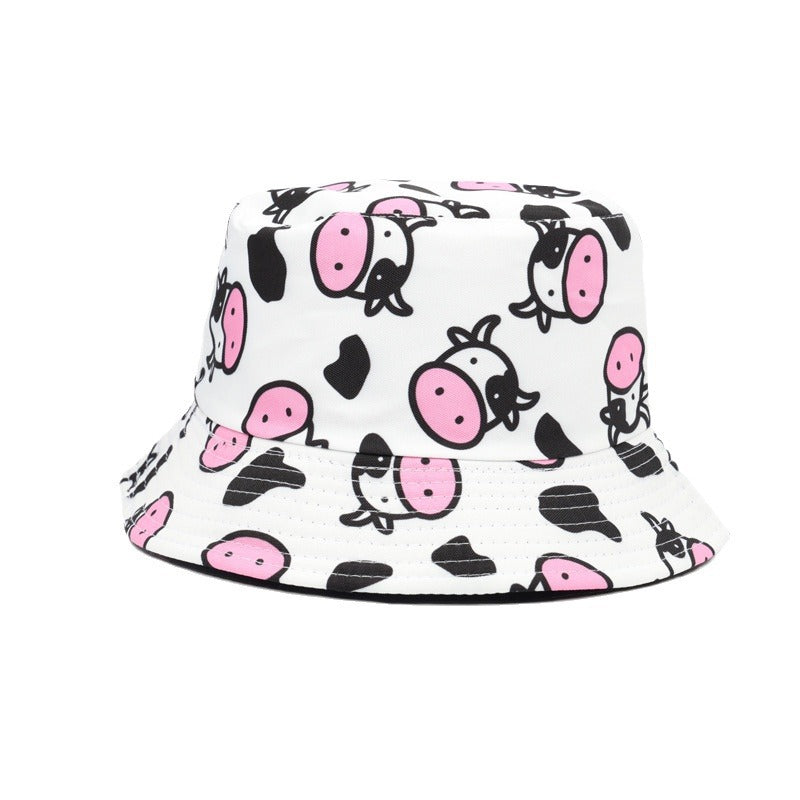 Wholesale  Cow Zebra Fisherman Hat Retro Sun Hat Bucket Hat