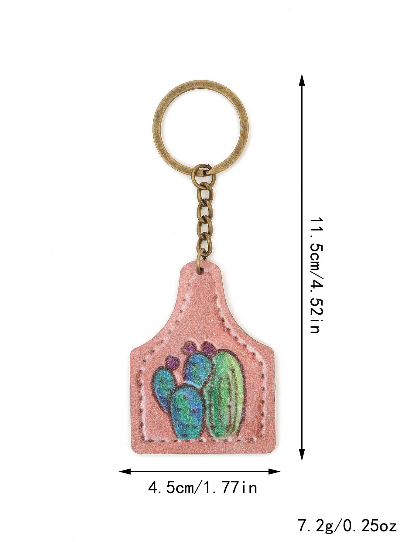 Wholesale Zinc Alloy Cactus Horse Head Keychain Western Farm Style Car Key Accessory for Boutique Resale