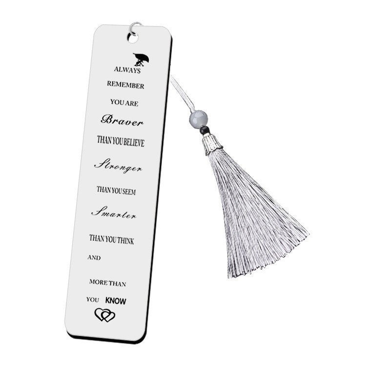Wholesale Stainless Steel Bookmark Laser Engraved Custom Logo Teacher S Day Gift DIY Bookmark For Boutique Resale