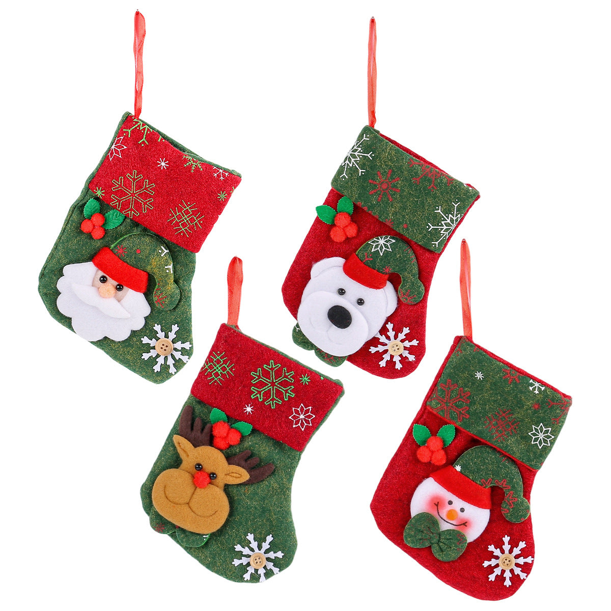 Wholesale Snowflake Christmas Socks Gift Bag Christmas Decorations