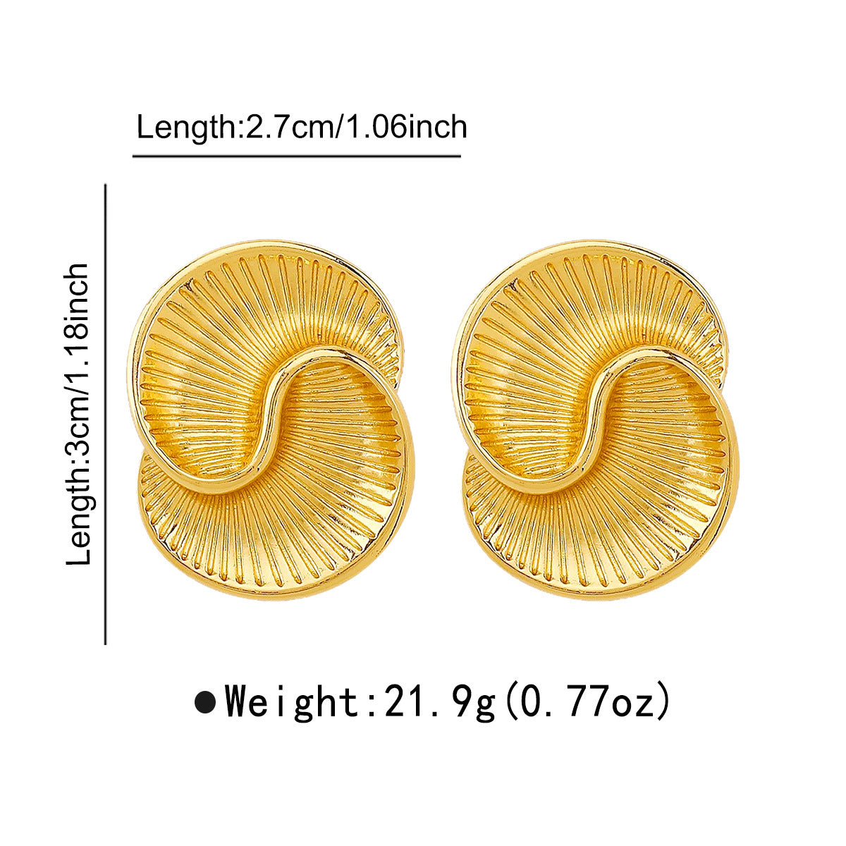 Wholesale Texture Spiral Retro Earrings Necklace Personalized Trend Internet Celebrity Ring