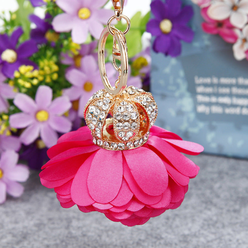 Wholesale Flower Zinc Alloy Keychain ACC-KC-RuiYuan001