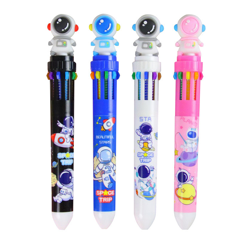 Wholesale astronaut ten-color ballpoint pen oil-based color graffiti pen ACC-PN-Liuj001