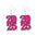 Wholesale cute 2025 number wooden earrings