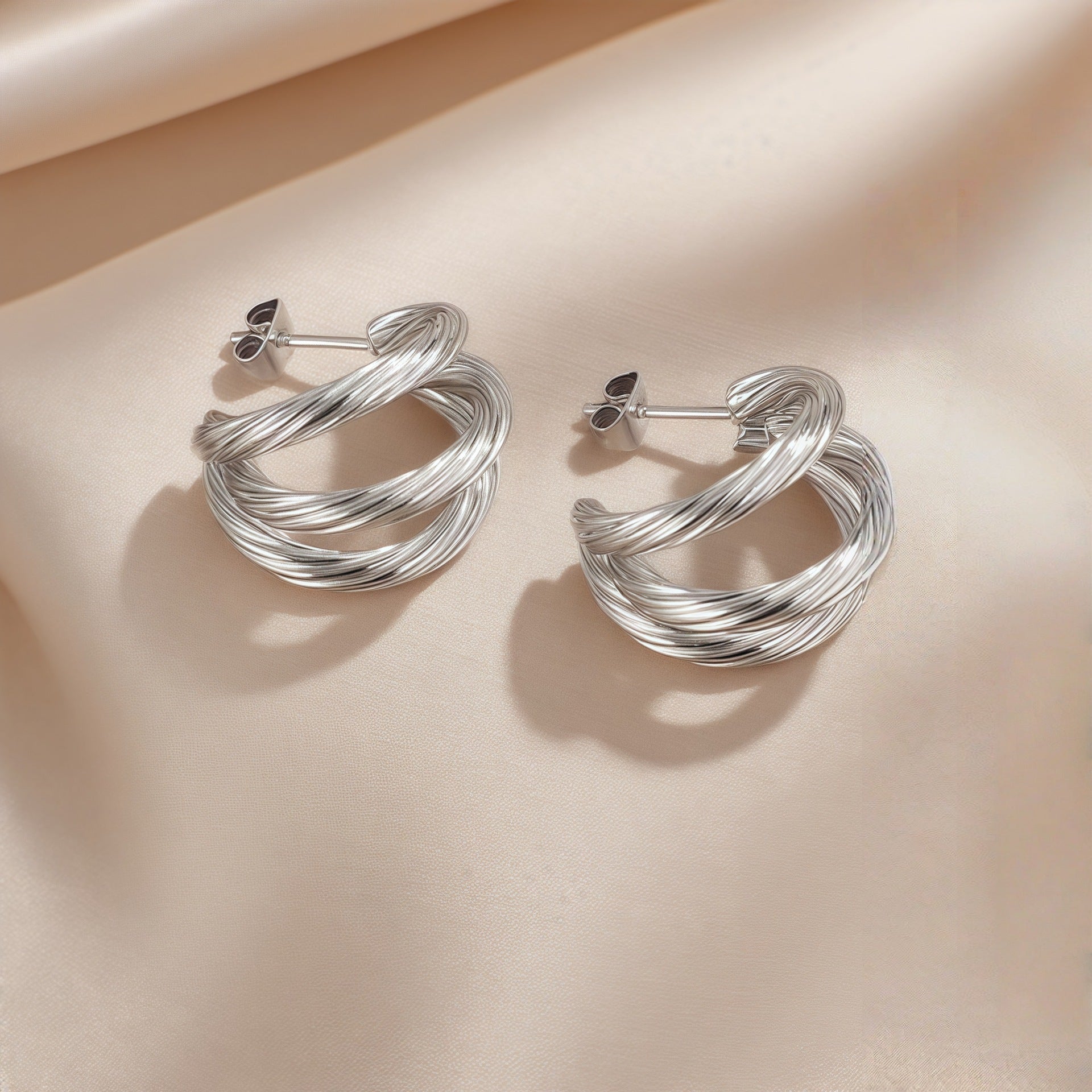 Wholesale 2PCS Titanium steel earrings