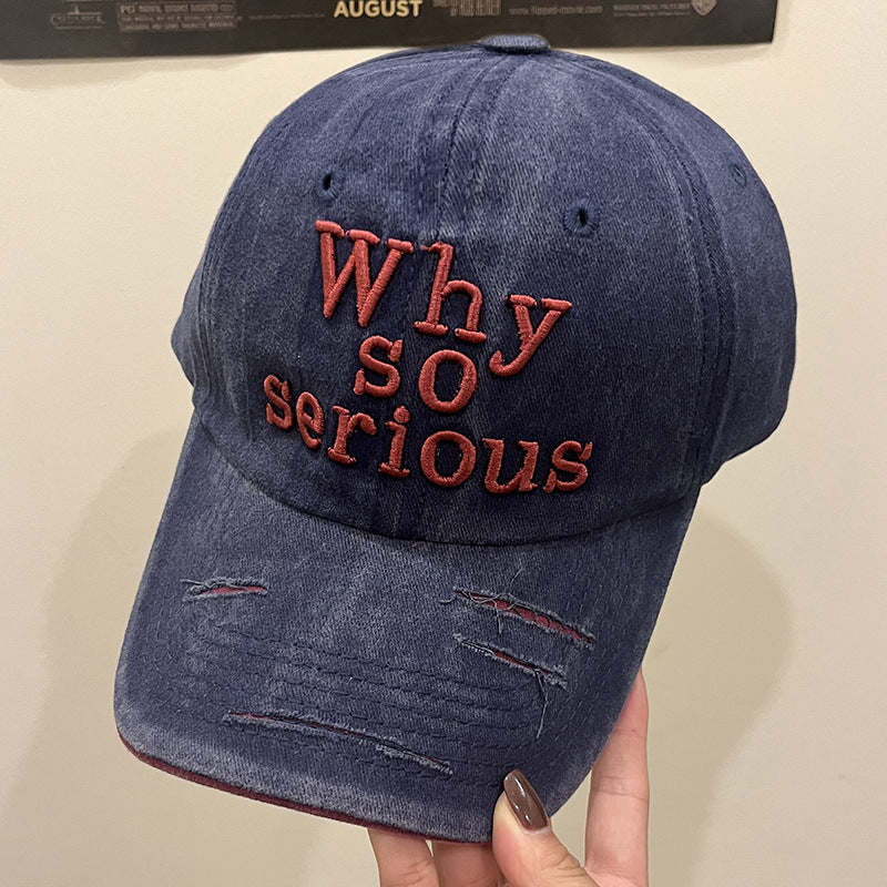 Wholesale  worn-out old three-dimensional embroidery color baseball cap