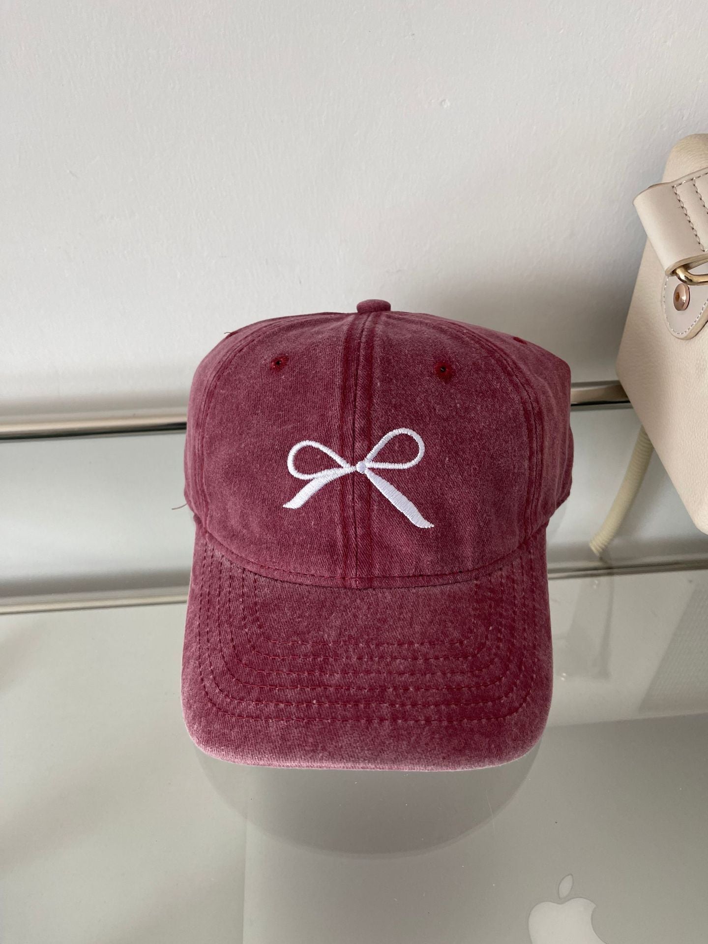 Wholesale Hat Vintage Washed Bow Embroidered Baseball Cap ACC-HT-ShunBei001