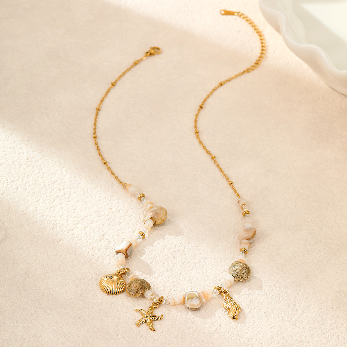 Wholesale Ocean-style Bohemian stainless steel necklace and bracelet set