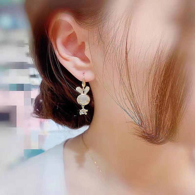Wholesale Alloy Cute Bunny Earrings