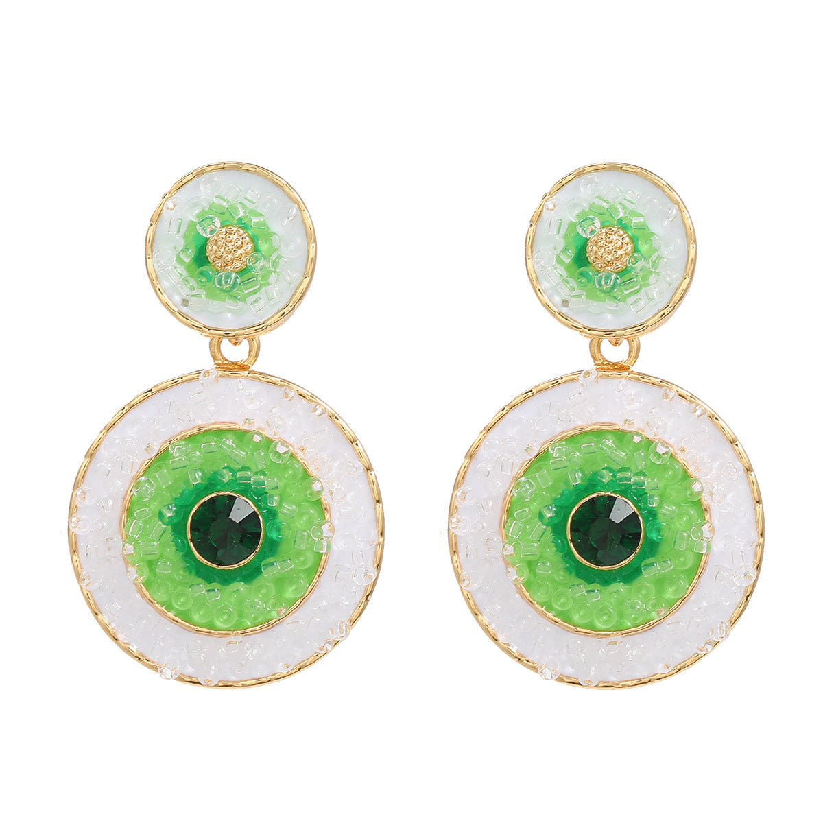 Wholesale Devil's Eye Multi-Layered Round Hemias Style Alloy Earrings ACC-ES-JL024