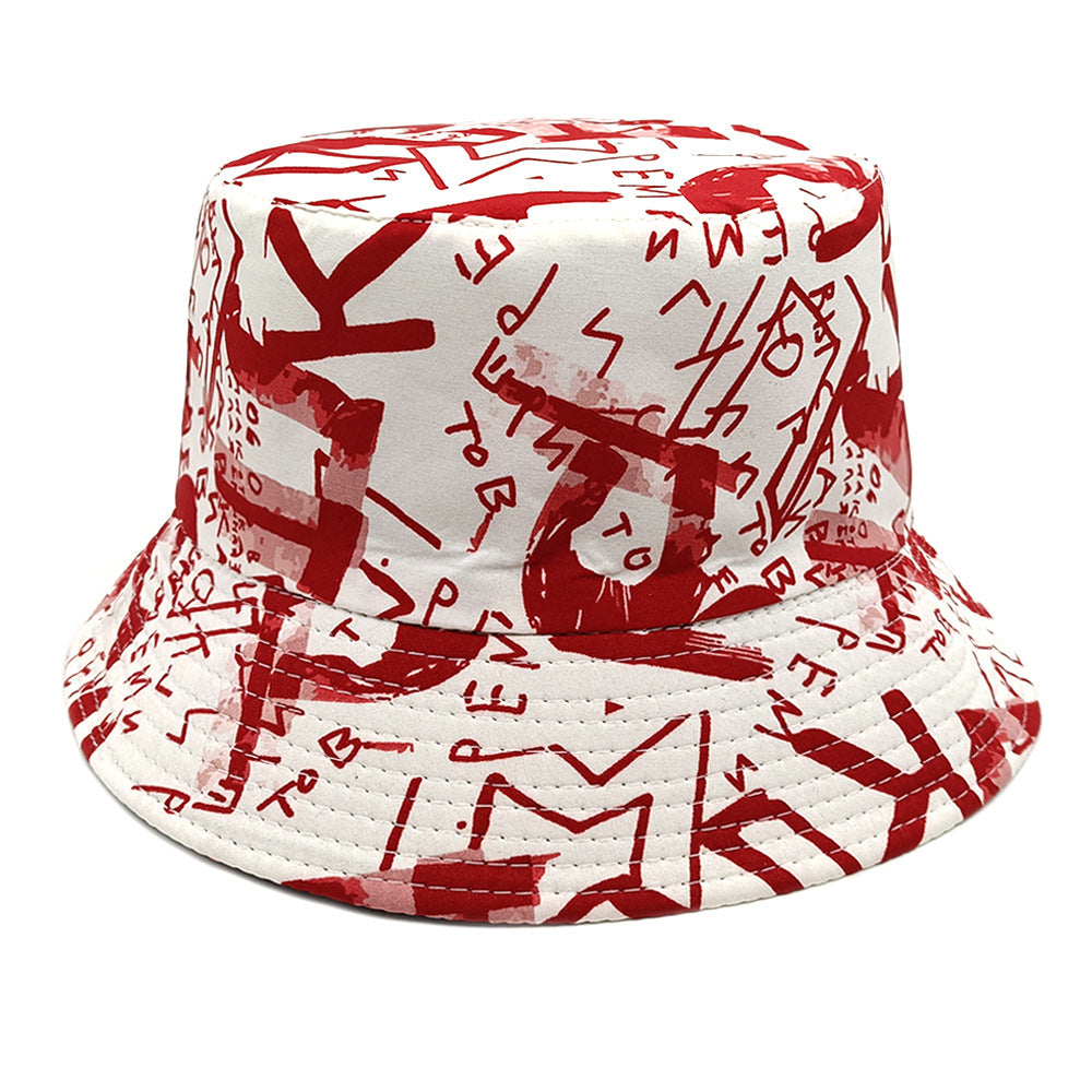 Wholesale  Hat Letter Graffiti Fisherman Hat Bucket Hat