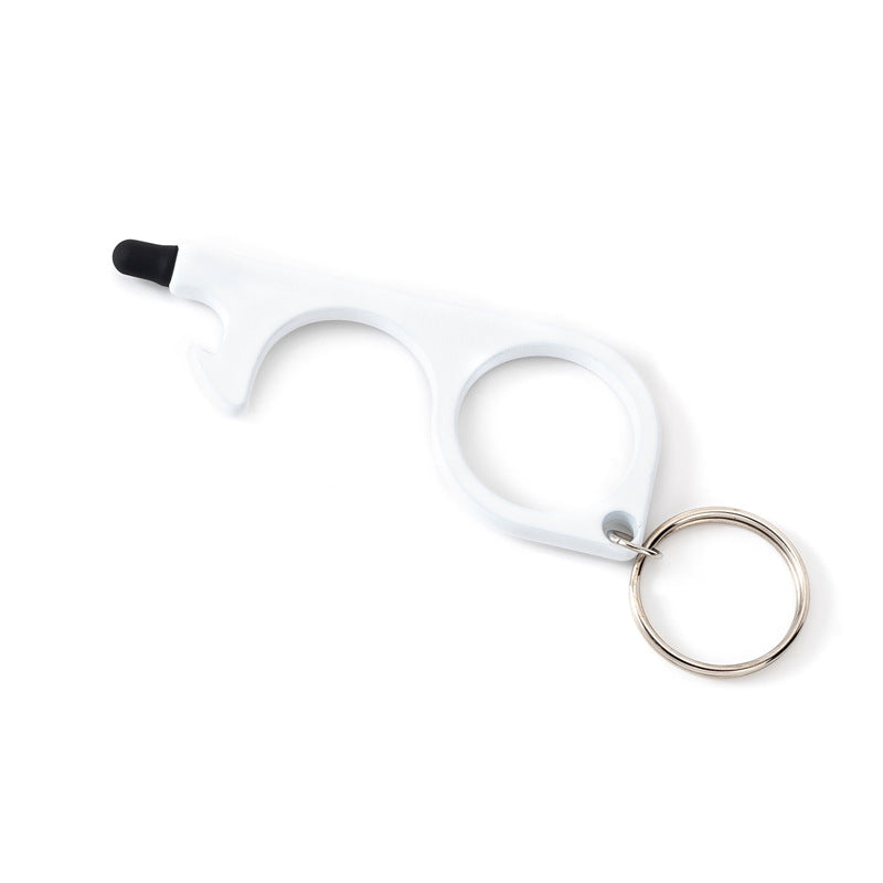 Wholesale Multifunctional Door Opener Zinc Alloy Touch Screen Contactless Door Opener Keychain