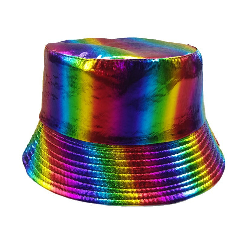 Wholesale  Leather Fisherman Hat Multicolor Trendy Sunscreen Waterproof Basin Hat Bucket Hat