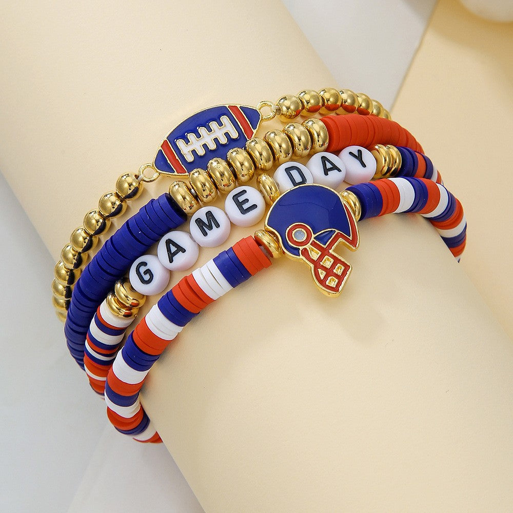 Wholesale Baseball Bracelet 8-piece Soft y Bracelet