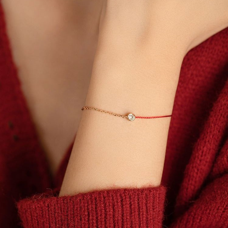 Wholesale Platinum Bohemian Red Rope Bracelet