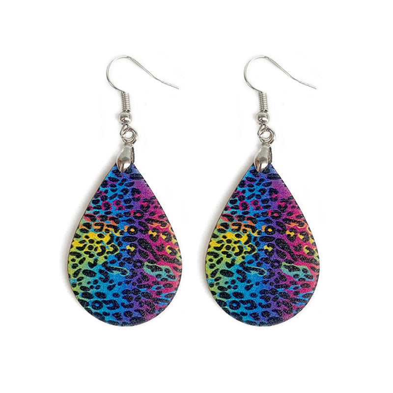 Wholesale Waves Wooden Earrings